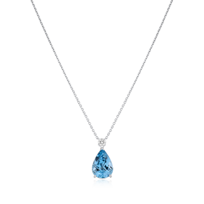 5.09ct Aquamarine and Diamond Pendant