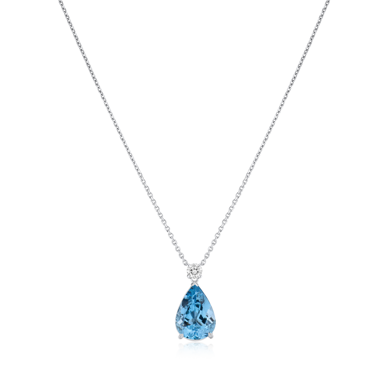 5.09ct Aquamarine and Diamond Pendant