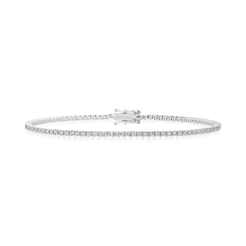 1.00ct Round Brilliant Cut Diamond Line Bracelet
