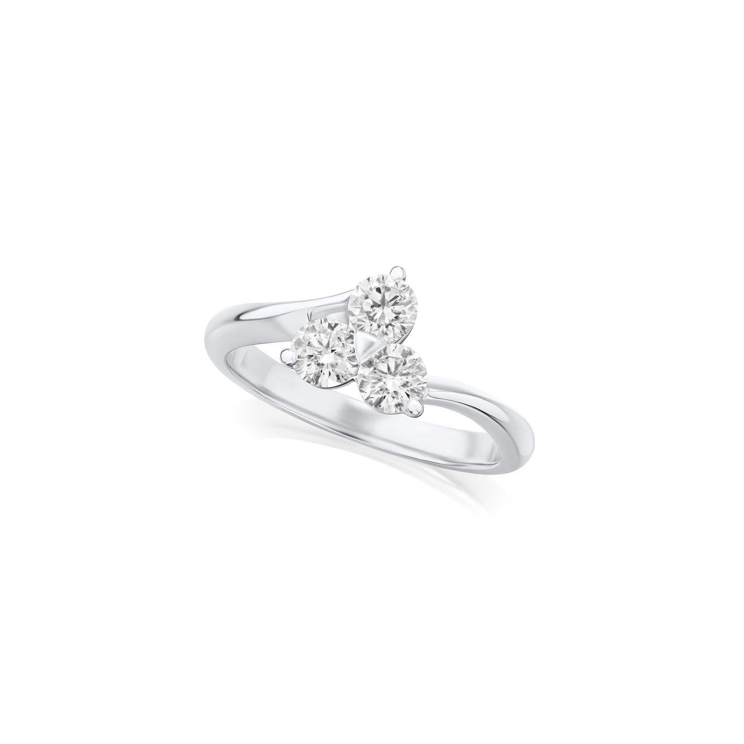 Trefoil Collection 0.65ct Diamond Platinum Ring