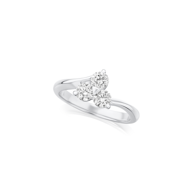 Trefoil Collection 0.65ct Diamond Platinum Ring