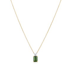 2.02ct Green Sapphire and Diamond Pendant