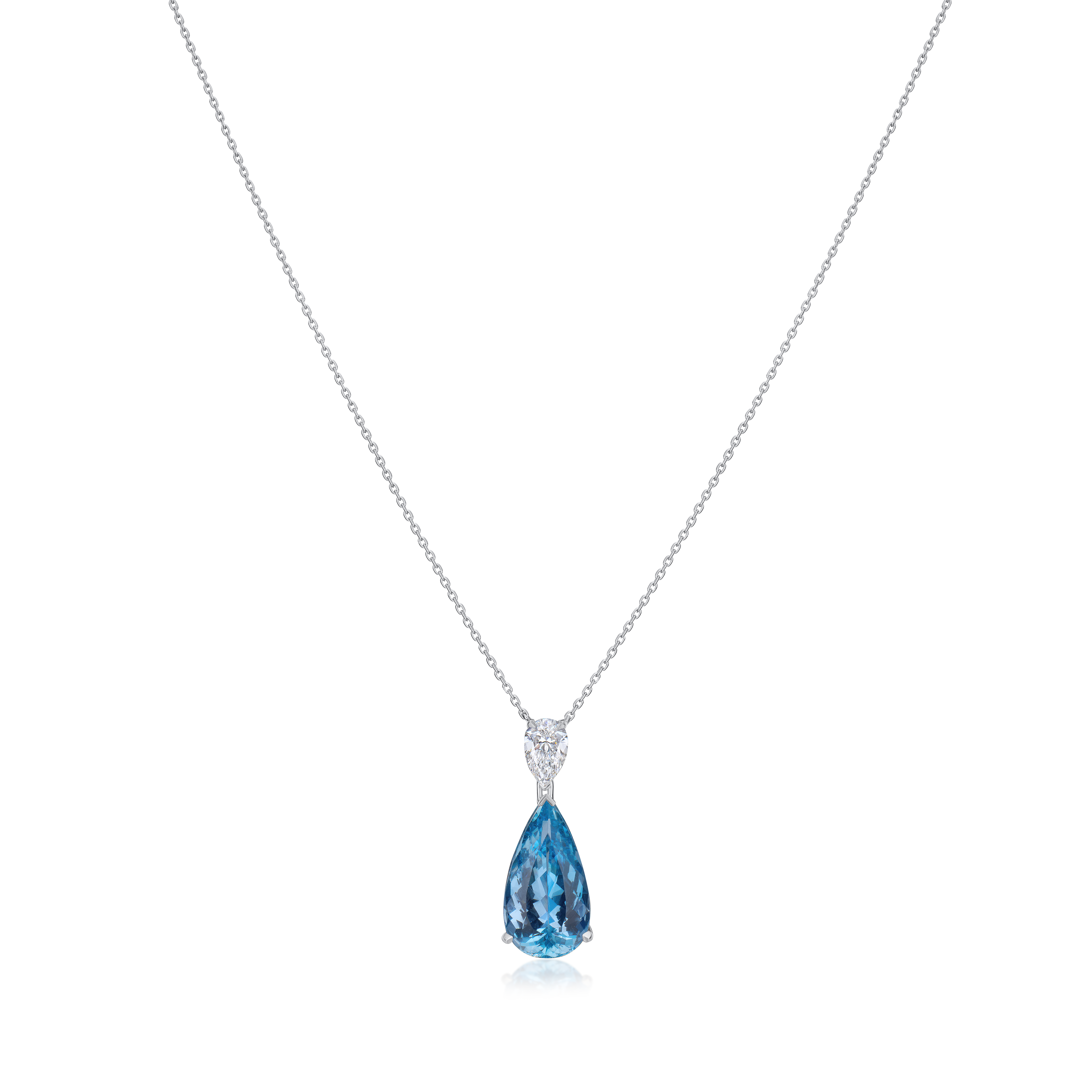 3.85ct Aquamarine and Diamond Pendant