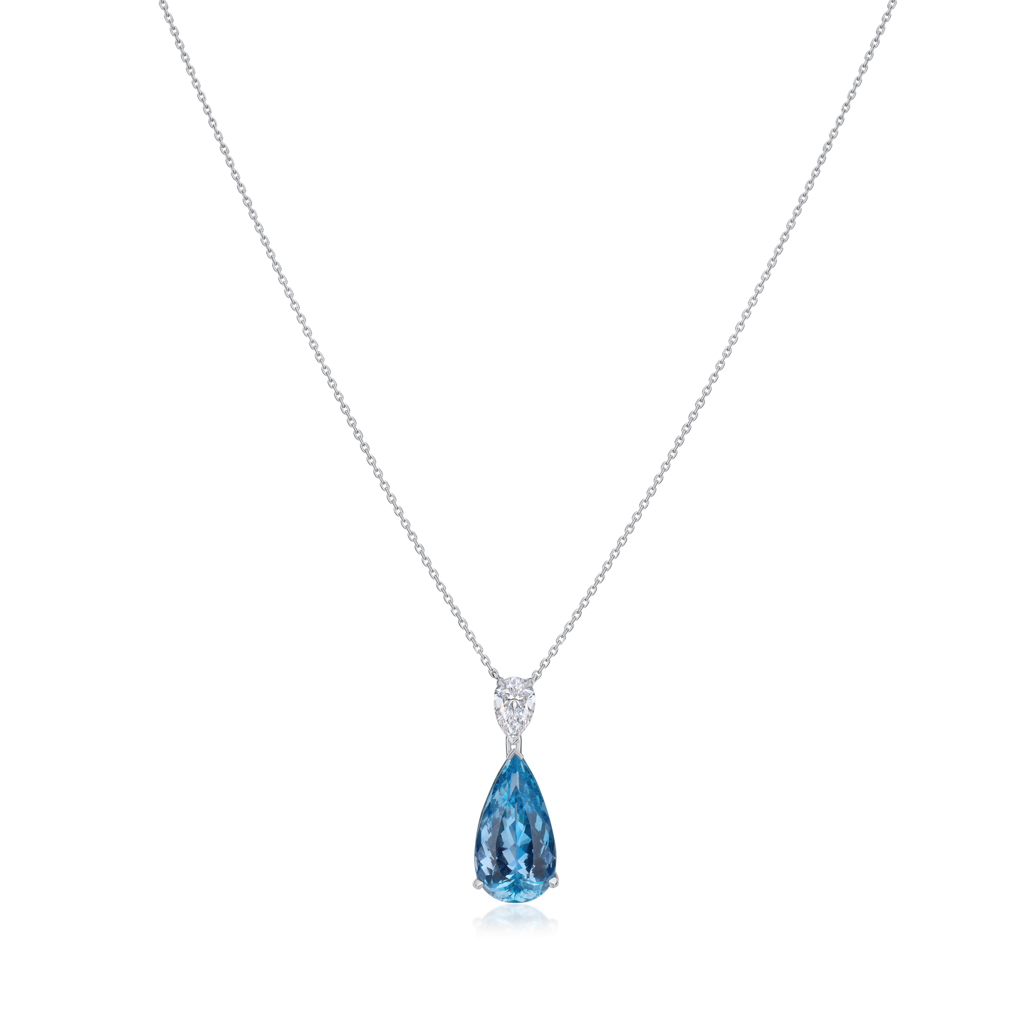 3.85ct Aquamarine and Diamond Pendant