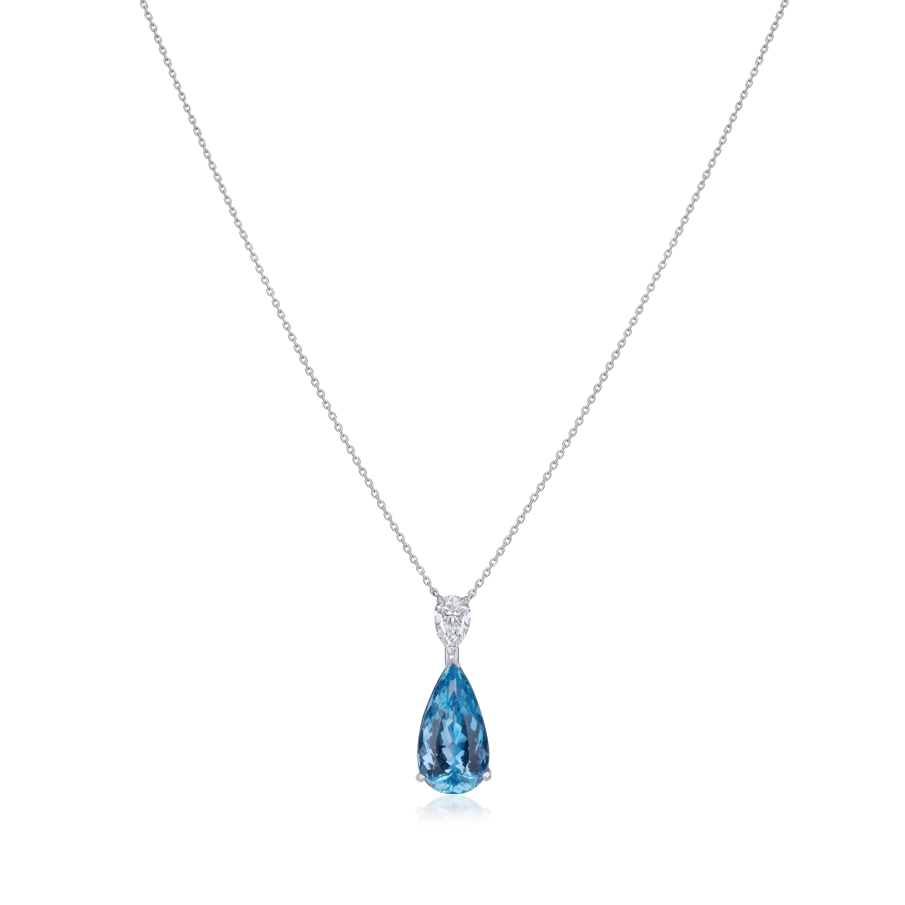 3.85ct Aquamarine and Diamond Pendant