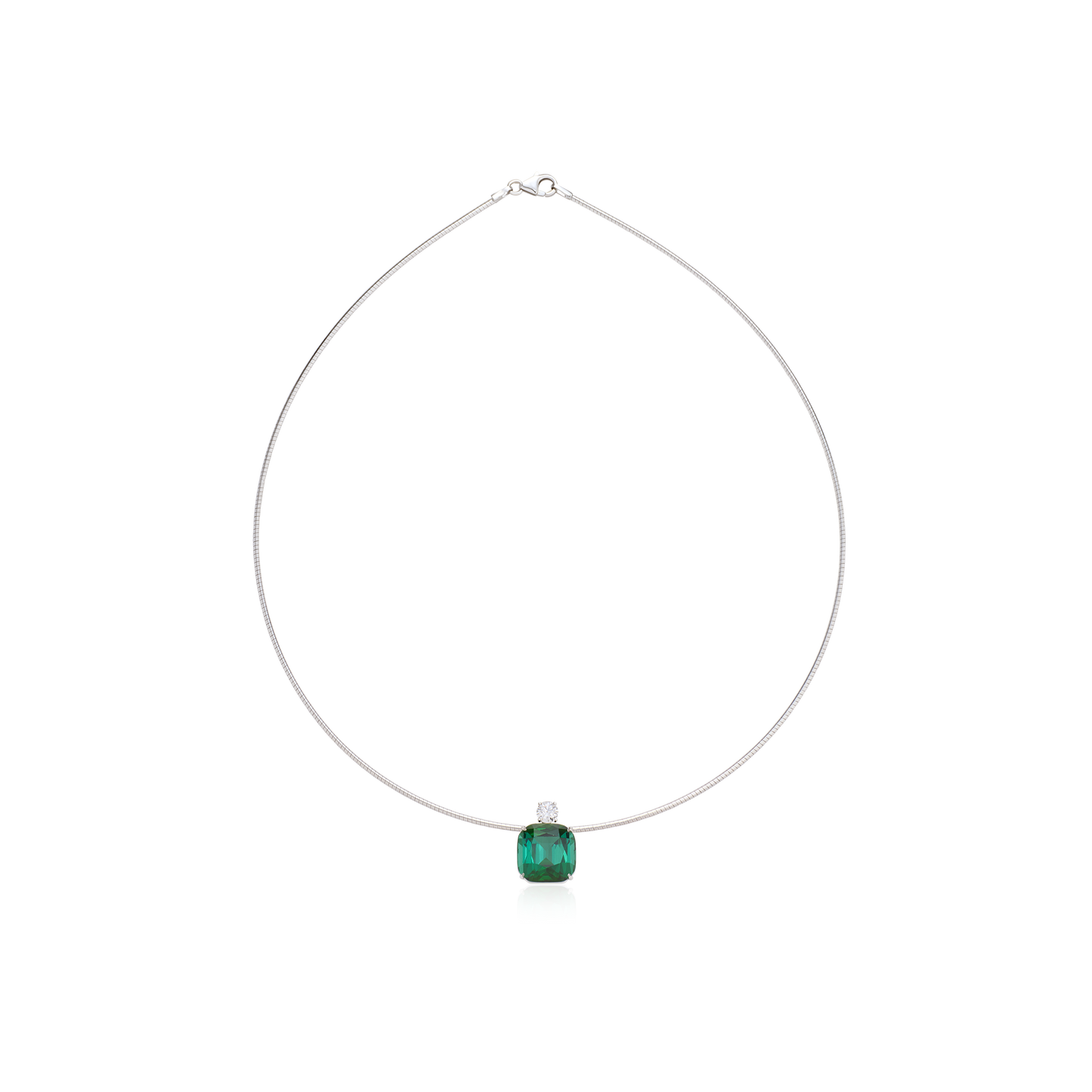 9.49ct Green Tourmaline and Diamond Pendant