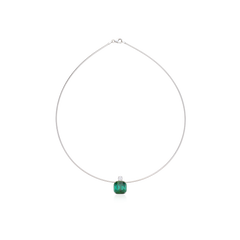 9.49ct Green Tourmaline and Diamond Pendant