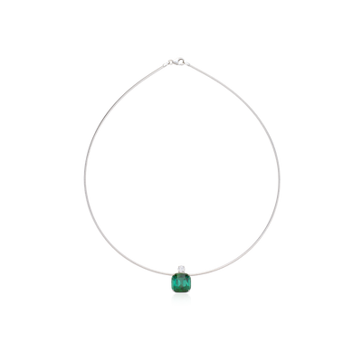 9.49ct Green Tourmaline and Diamond Pendant