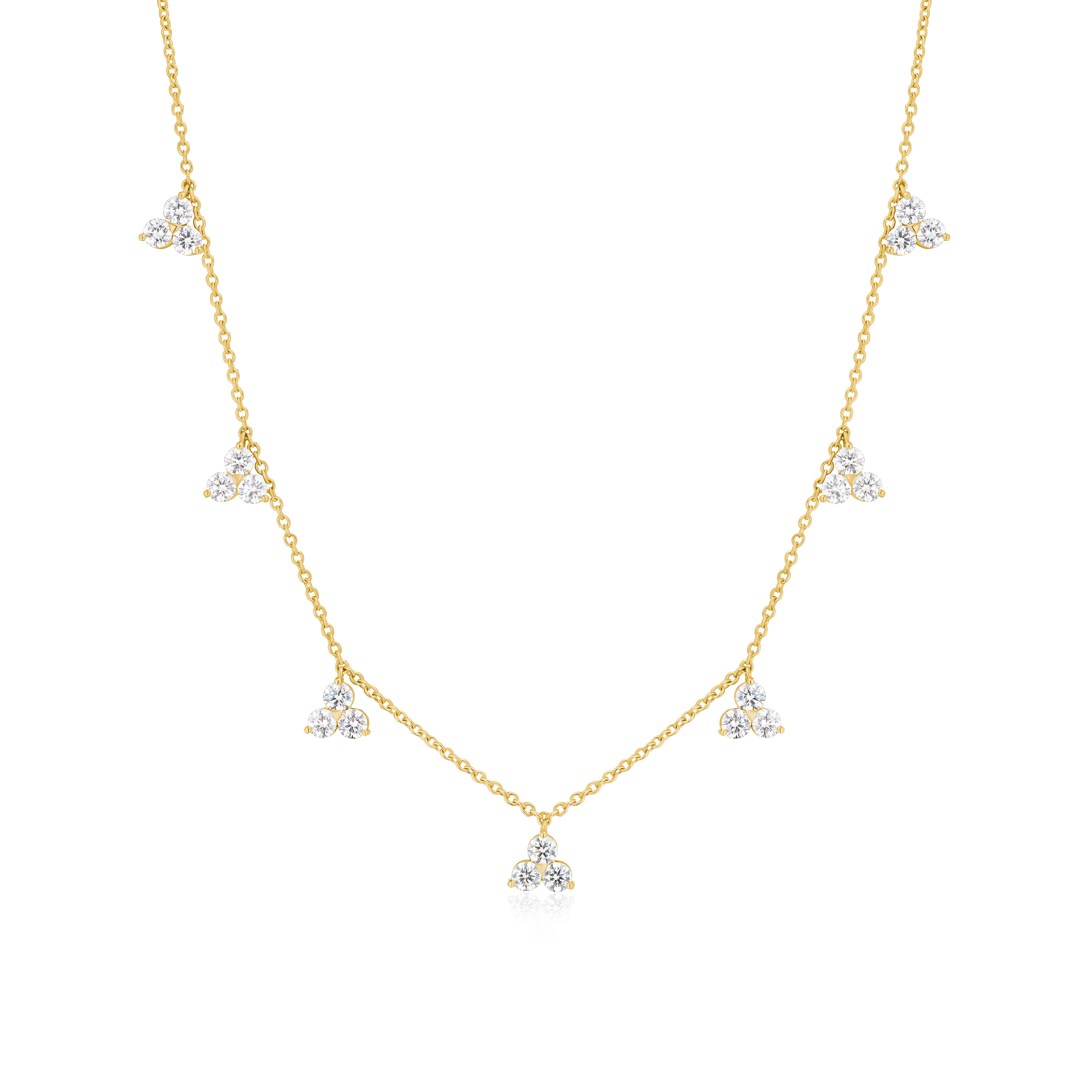 Trefoil Collection 1.83ct Diamond Drop Necklet