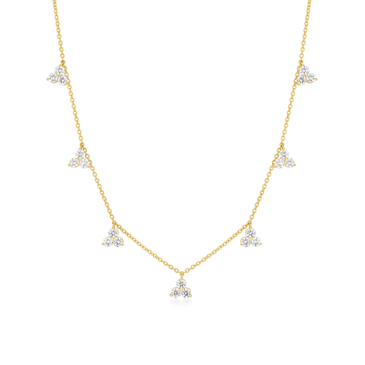 Trefoil Collection 1.83ct Diamond Drop Necklet