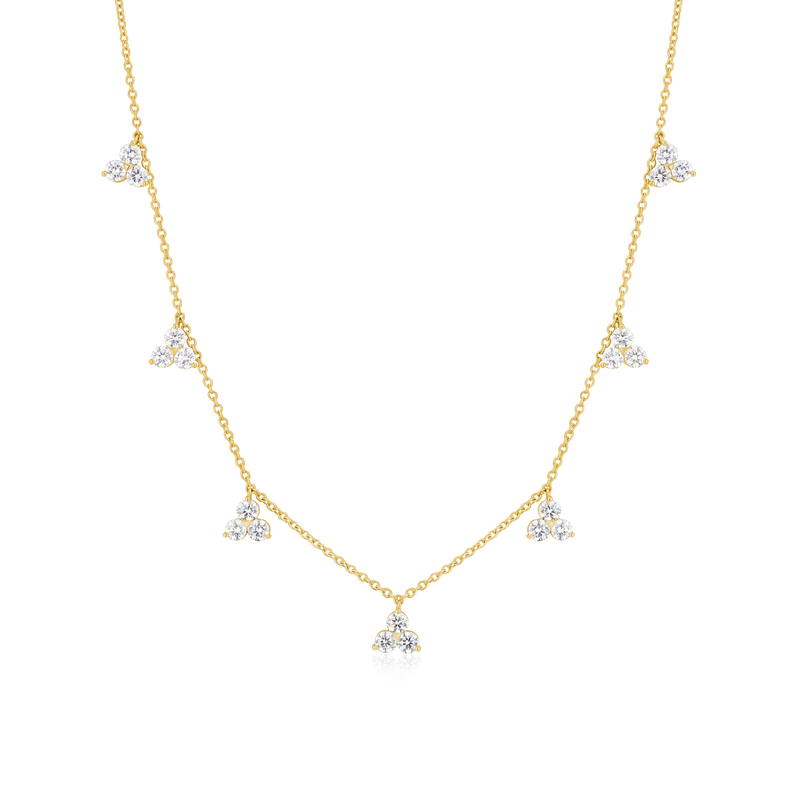 Trefoil Collection 1.83ct Diamond Drop Necklet
