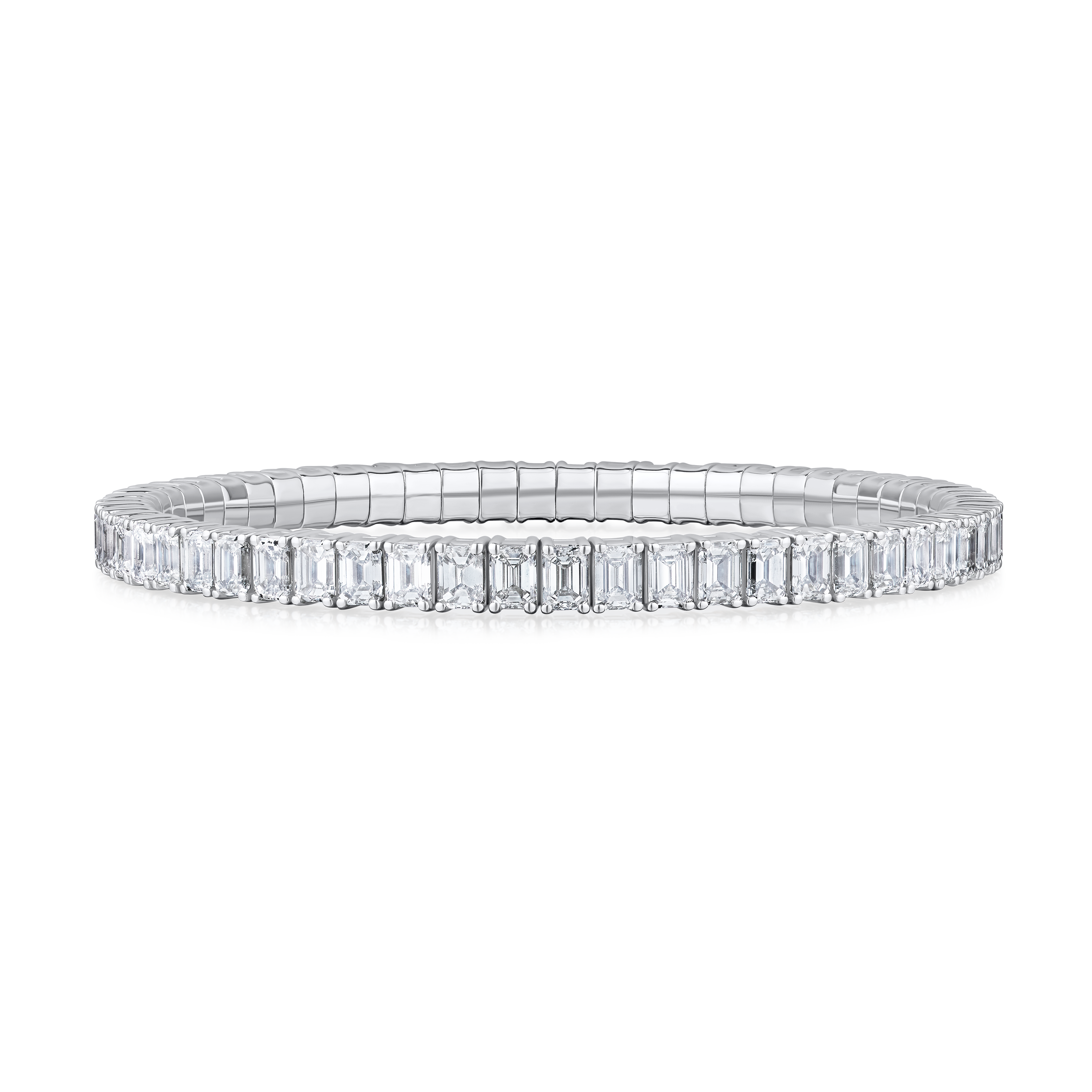 14.14ct Emerald Cut Diamond Flex Bracelet