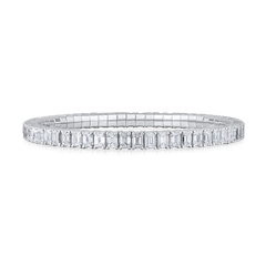 14.14ct Emerald Cut Diamond Flex Bracelet