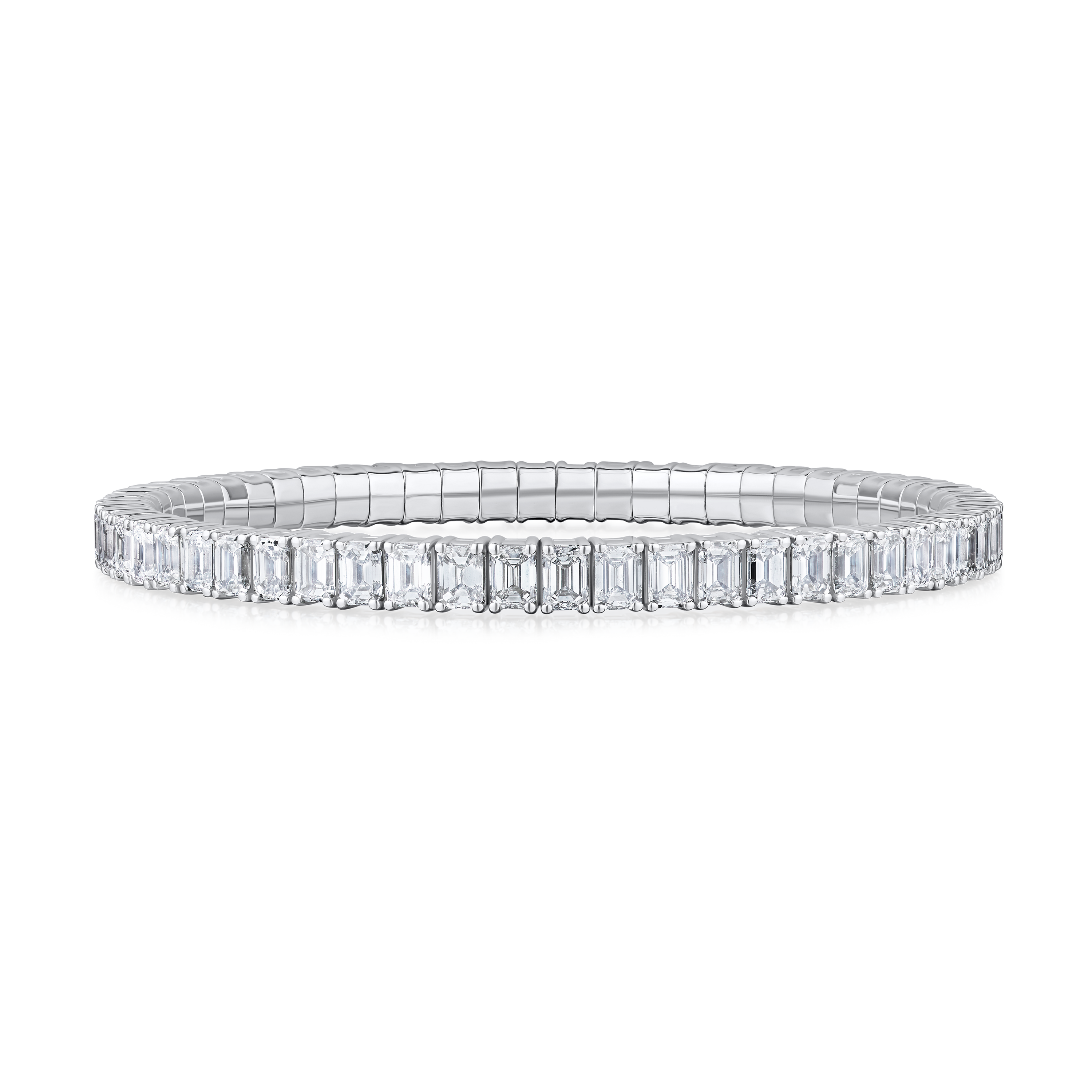 14.14ct Emerald Cut Diamond Flex Bracelet