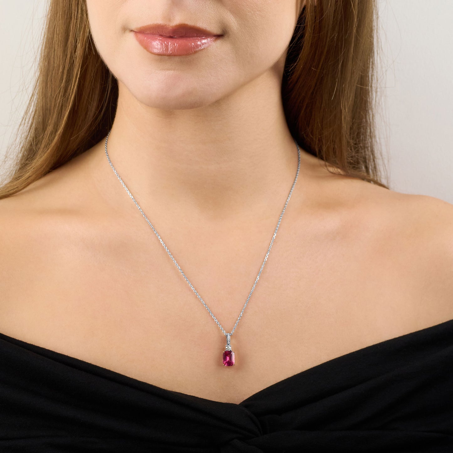 2.05ct Pink Spinel and Diamond Pendant