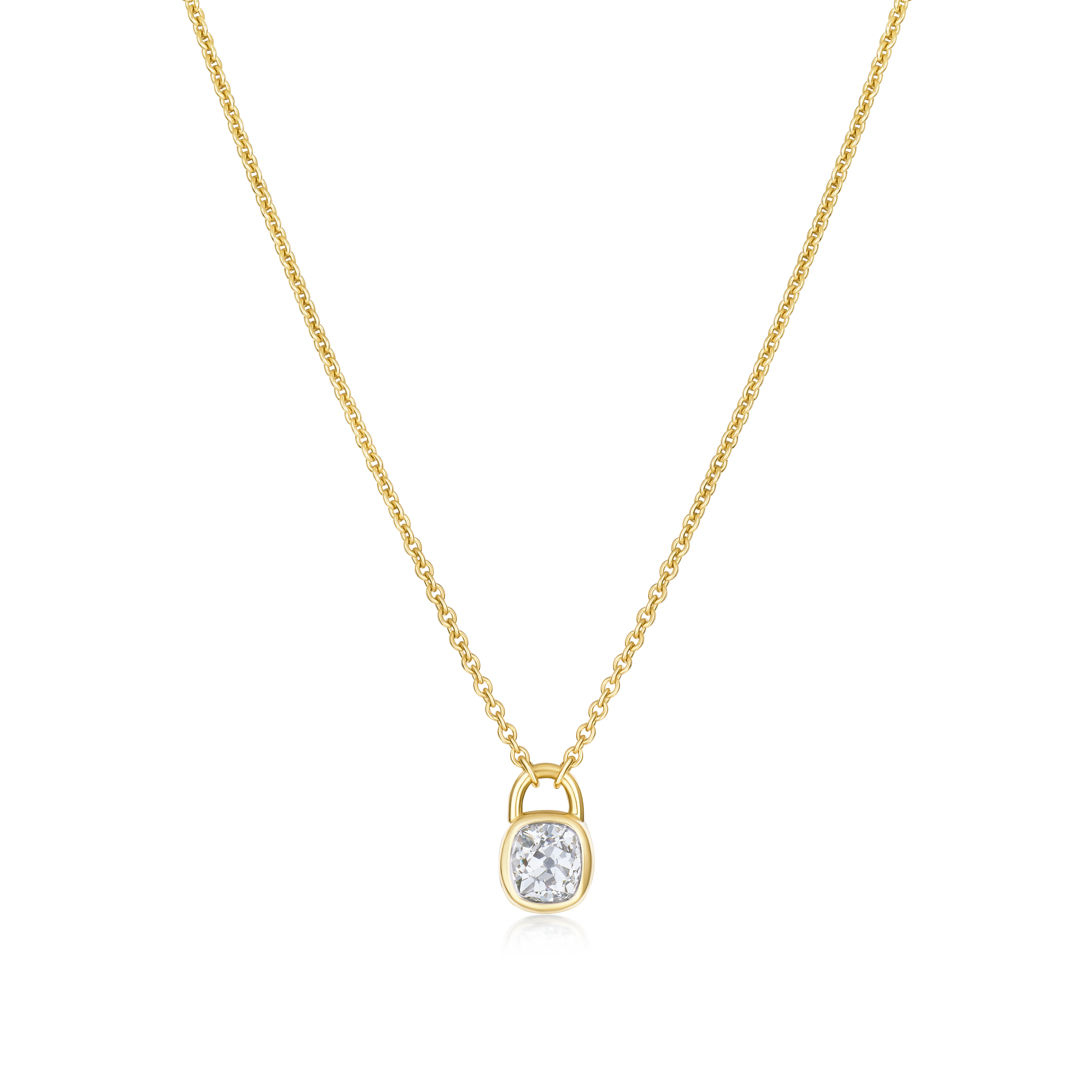 2.28ct Diamond Padlock Pendant