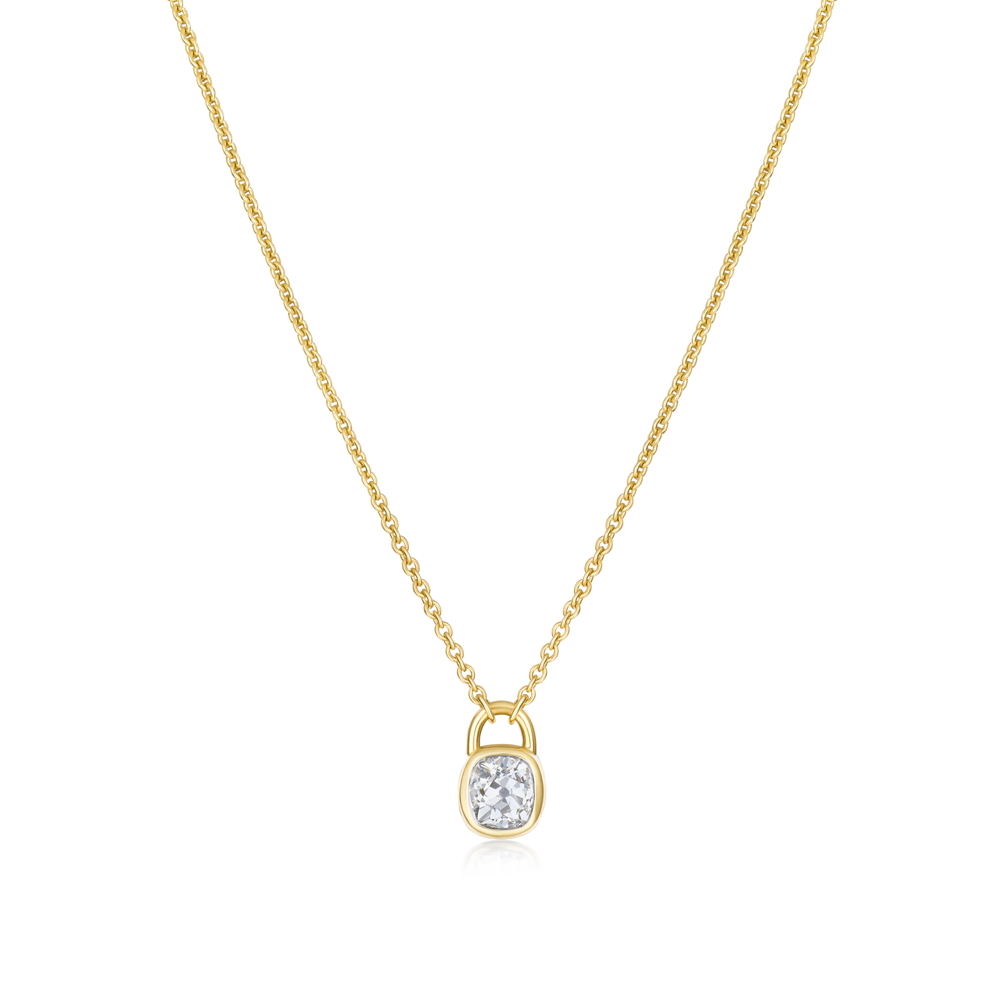 2.28ct Diamond Padlock Pendant
