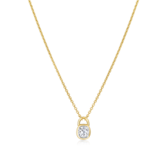 2.28ct Diamond Padlock Pendant