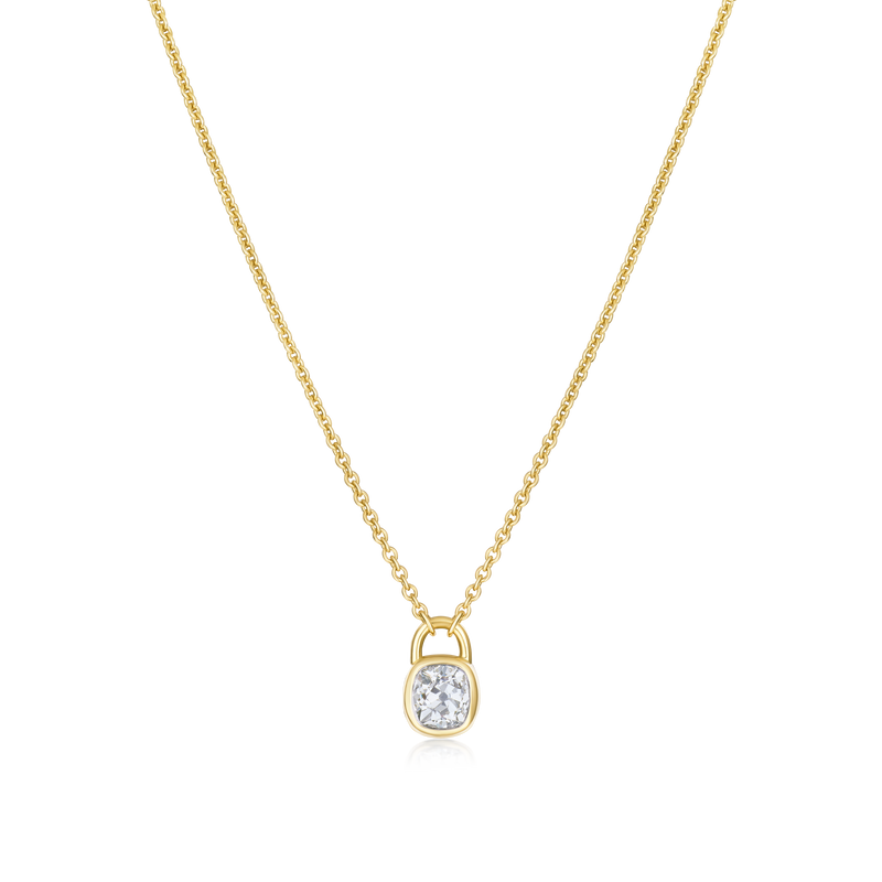 2.28ct Diamond Padlock Pendant