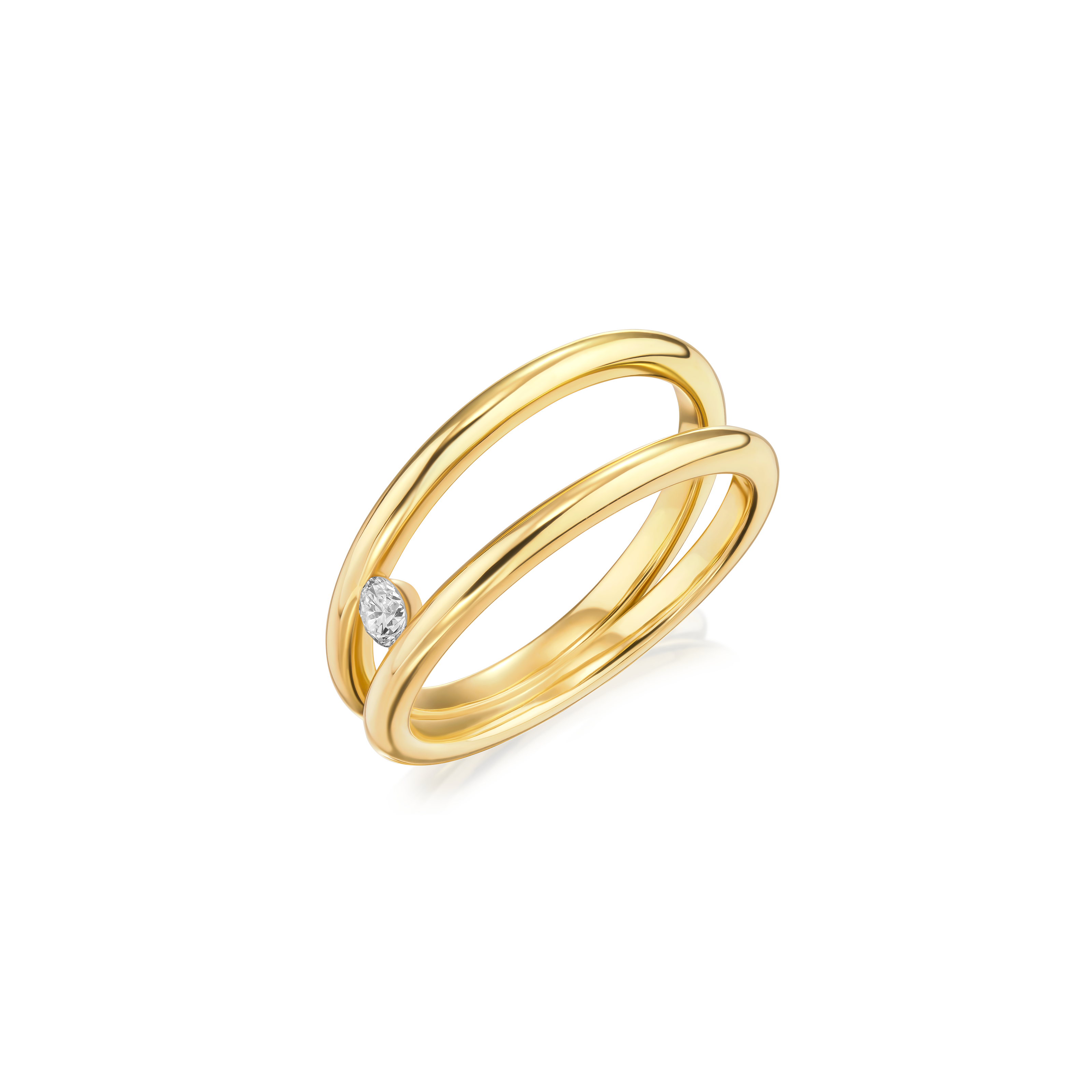 18ct Yellow Gold Double Band Ring