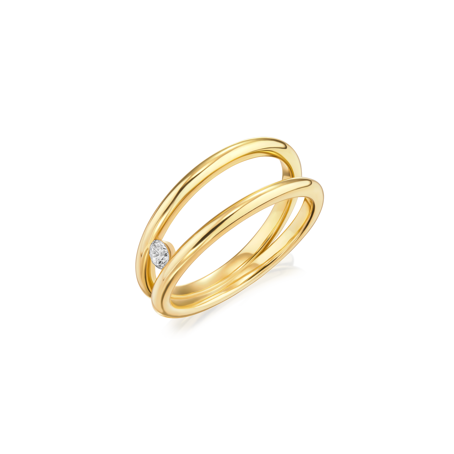 18ct Yellow Gold Double Band Ring