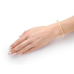 Skyline Collection 18ct Yellow Gold Diamond Set Bangle