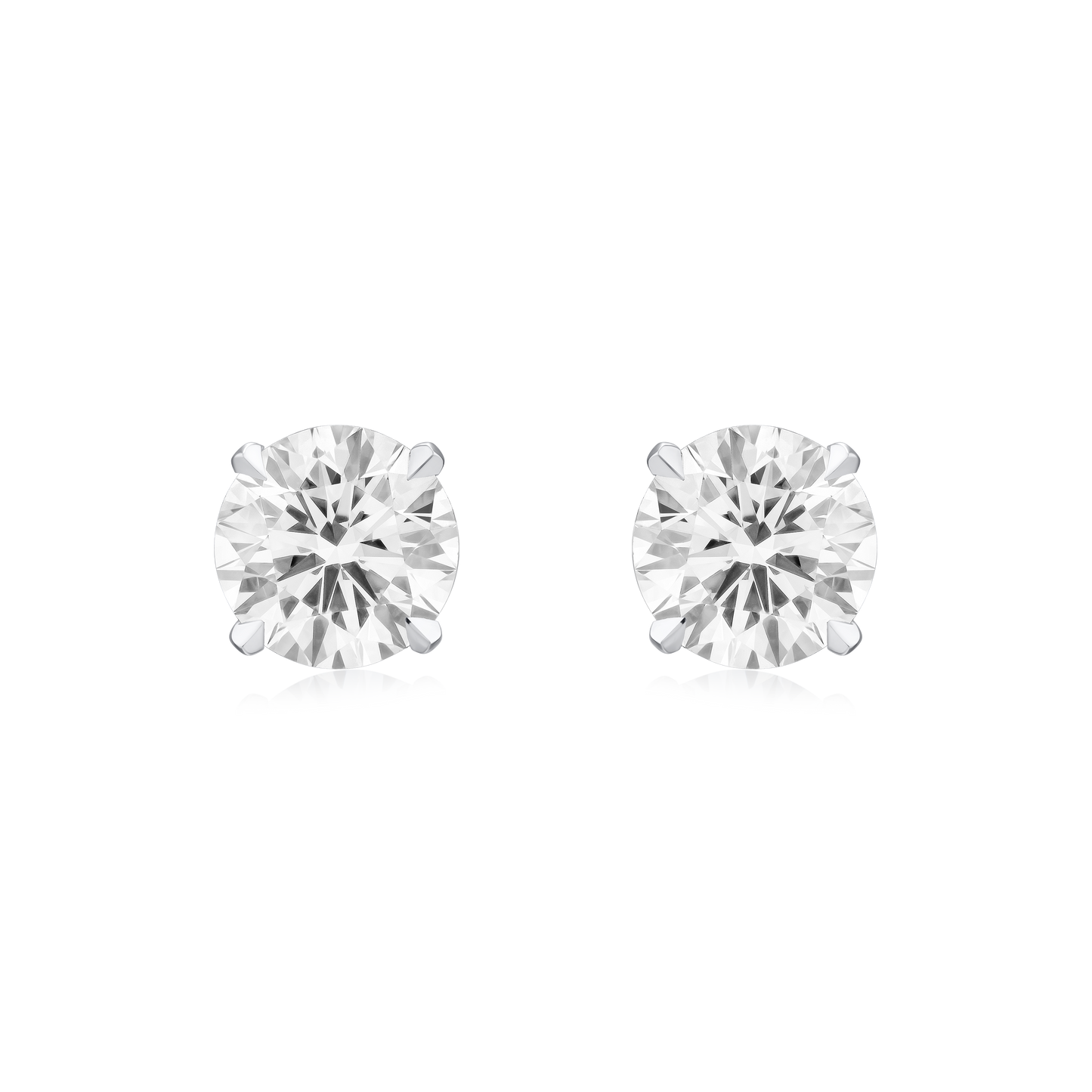 1.60ct Round Brilliant Cut Diamond Stud Earrings