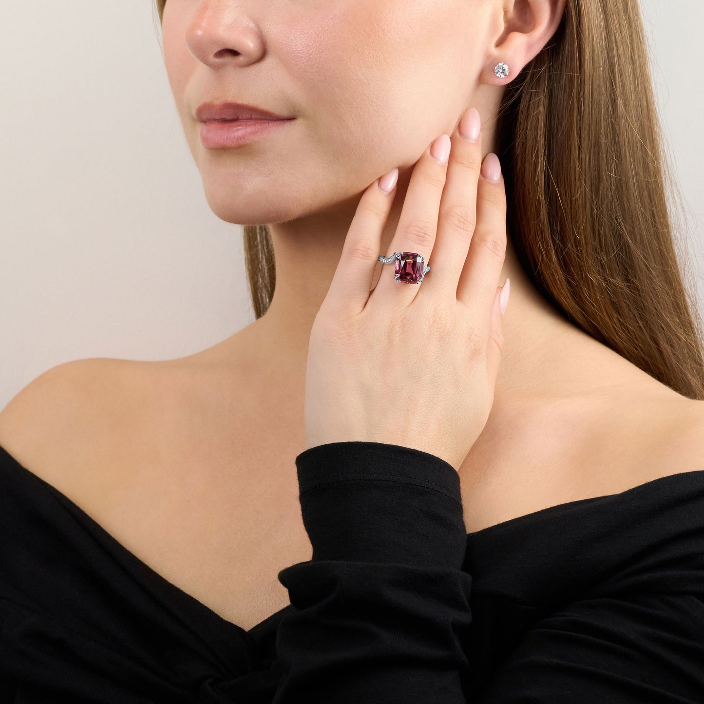 9.84ct Pink Tourmaline Twist Ring