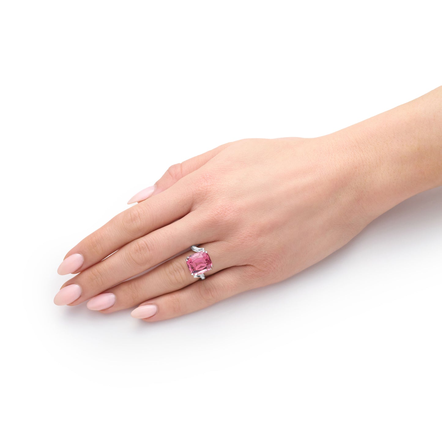 9.84ct Pink Tourmaline Twist Ring