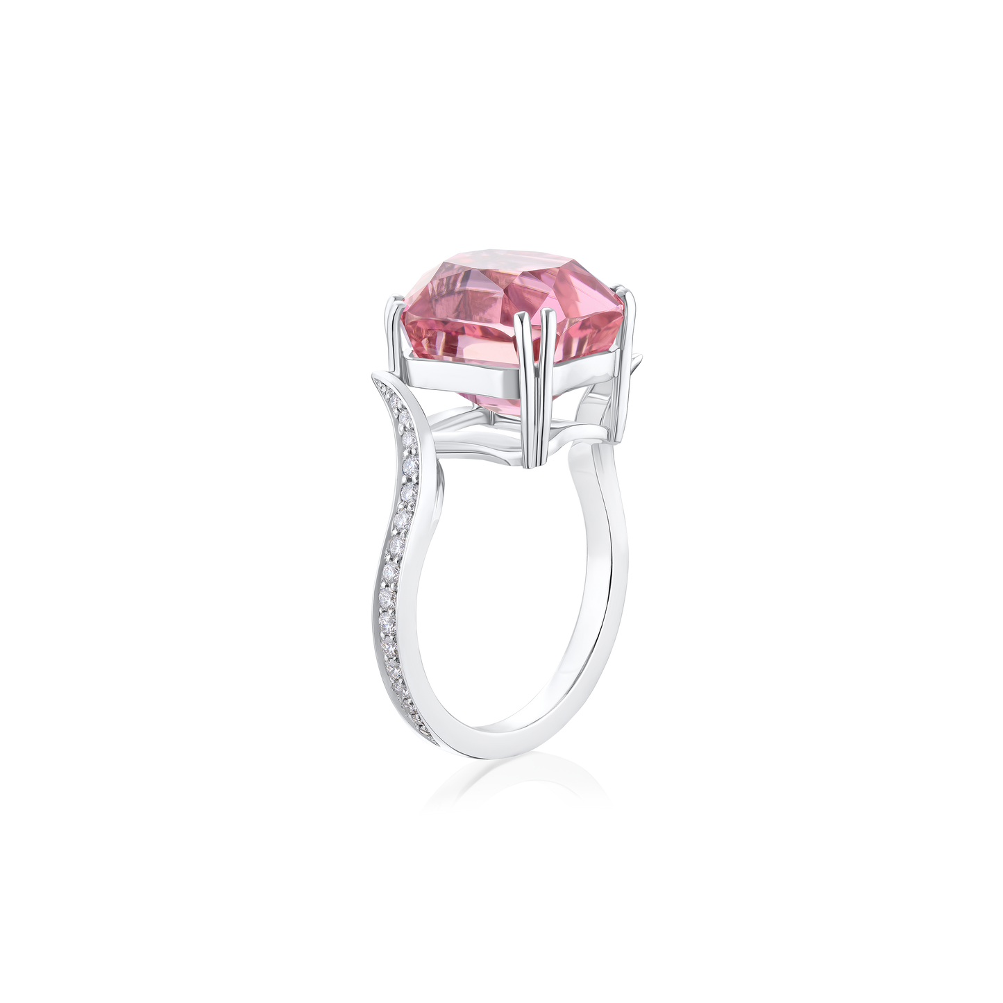 9.84ct Pink Tourmaline Twist Ring