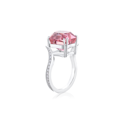 9.84ct Pink Tourmaline Twist Ring