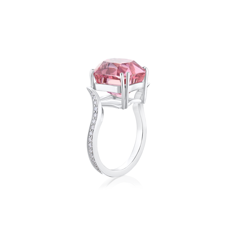 9.84ct Pink Tourmaline Twist Ring