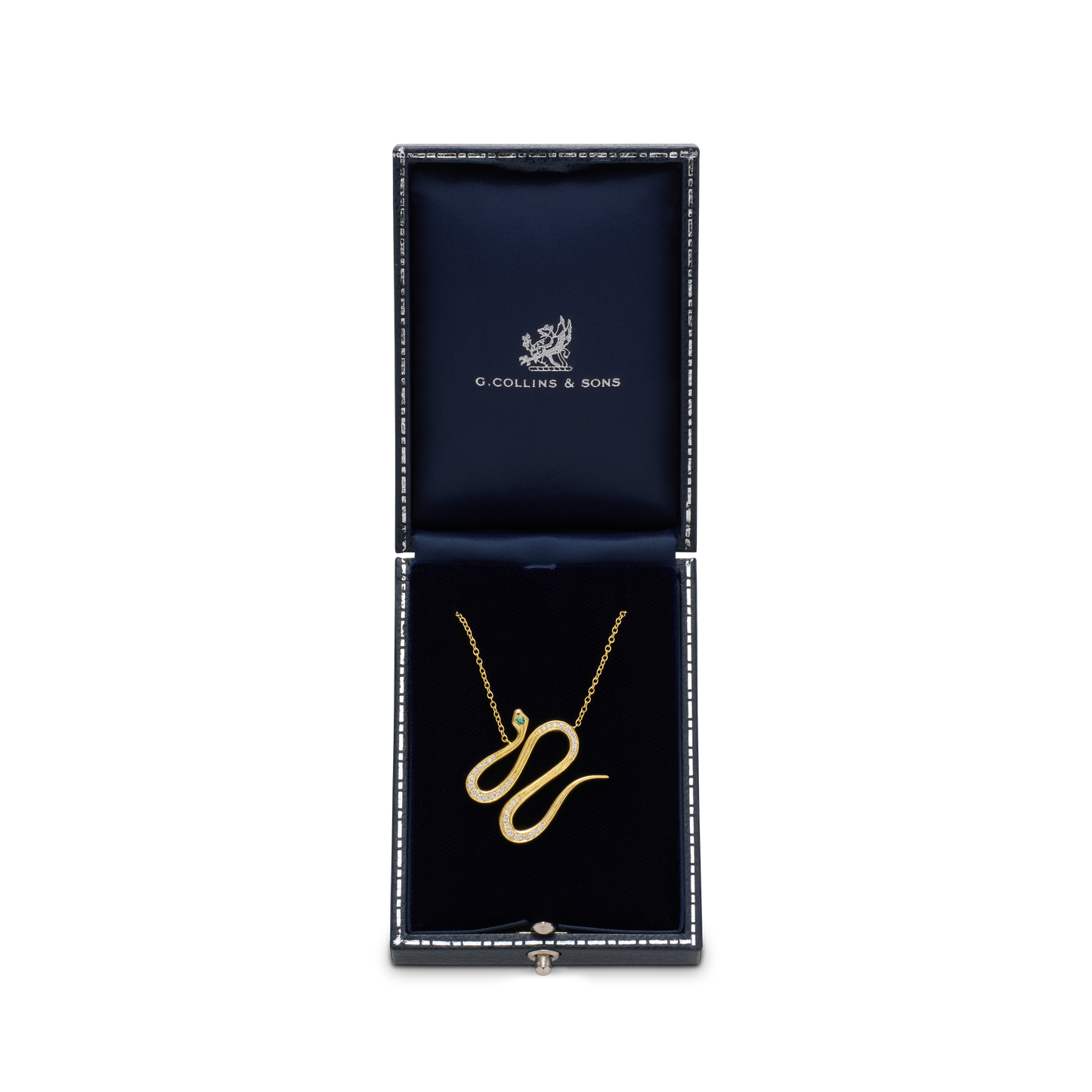 Diamond Set Serpent Pendant