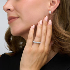 2.03ct Emerald Cut Diamond Stud Earrings