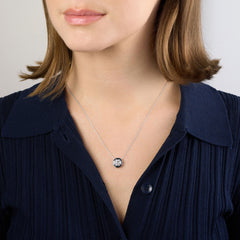 1.01ct Round Brilliant Cut Diamond and Enamel Pendant