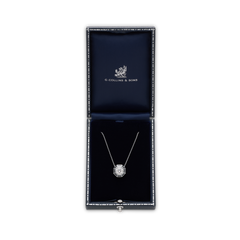 1.01ct Round Brilliant Cut Diamond and Enamel Pendant
