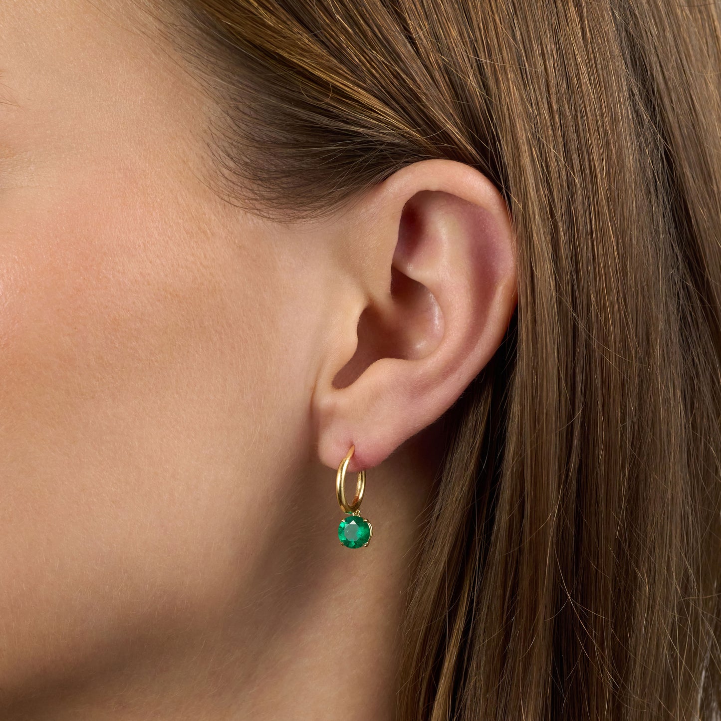 1.29ct Emerald Drop Earrings