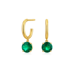 1.29ct Emerald Drop Earrings