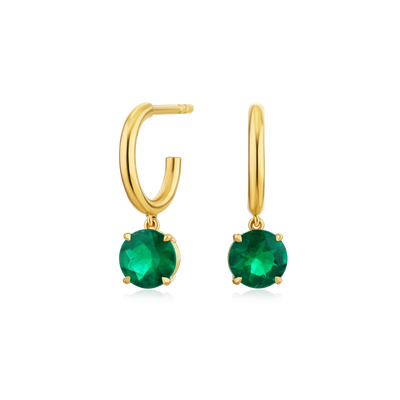 1.29ct Emerald Drop Earrings