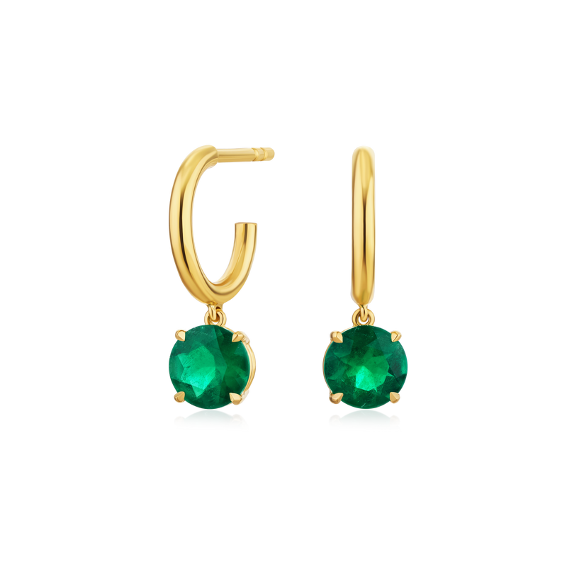 1.29ct Emerald Drop Earrings