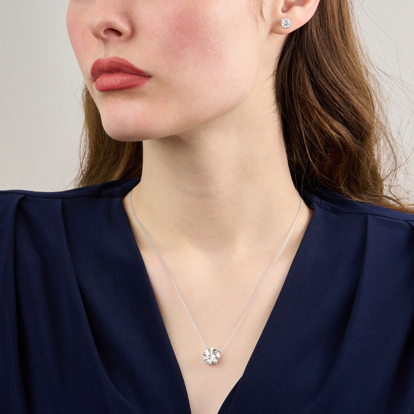 4.67ct Round Brilliant Cut Diamond Superfine Solitaire Pendant