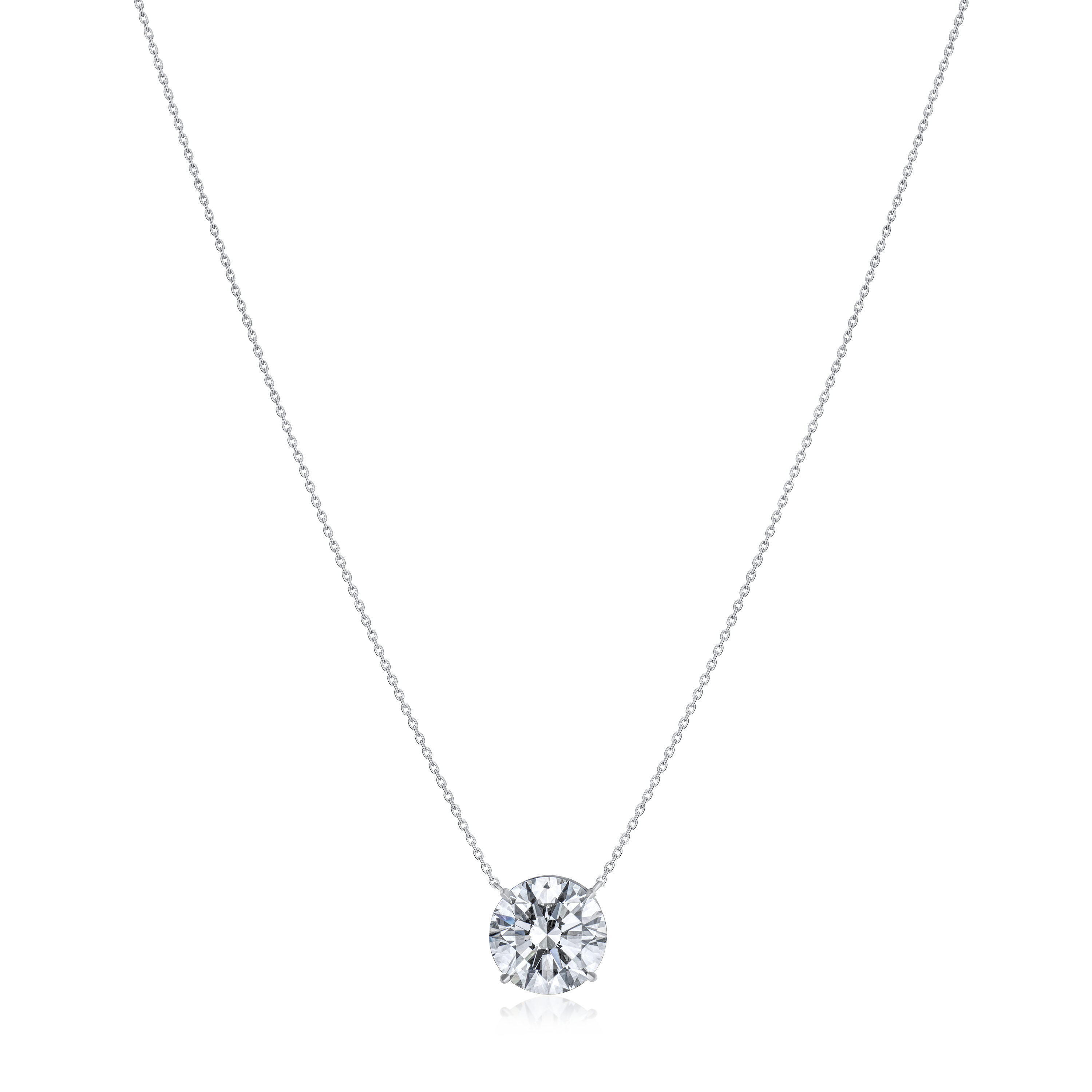 4.67ct Round Brilliant Cut Diamond Superfine Solitaire Pendant