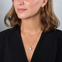 18ct Yellow Gold Diamond Padlock Pendant