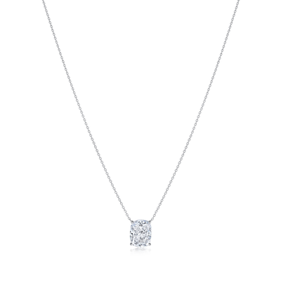 3.02ct Cushion Cut Diamond Superfine Solitaire Pendant