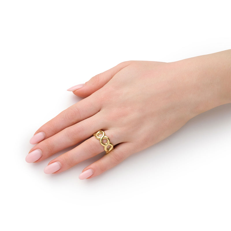 18ct Yellow Gold Interlocking Ring