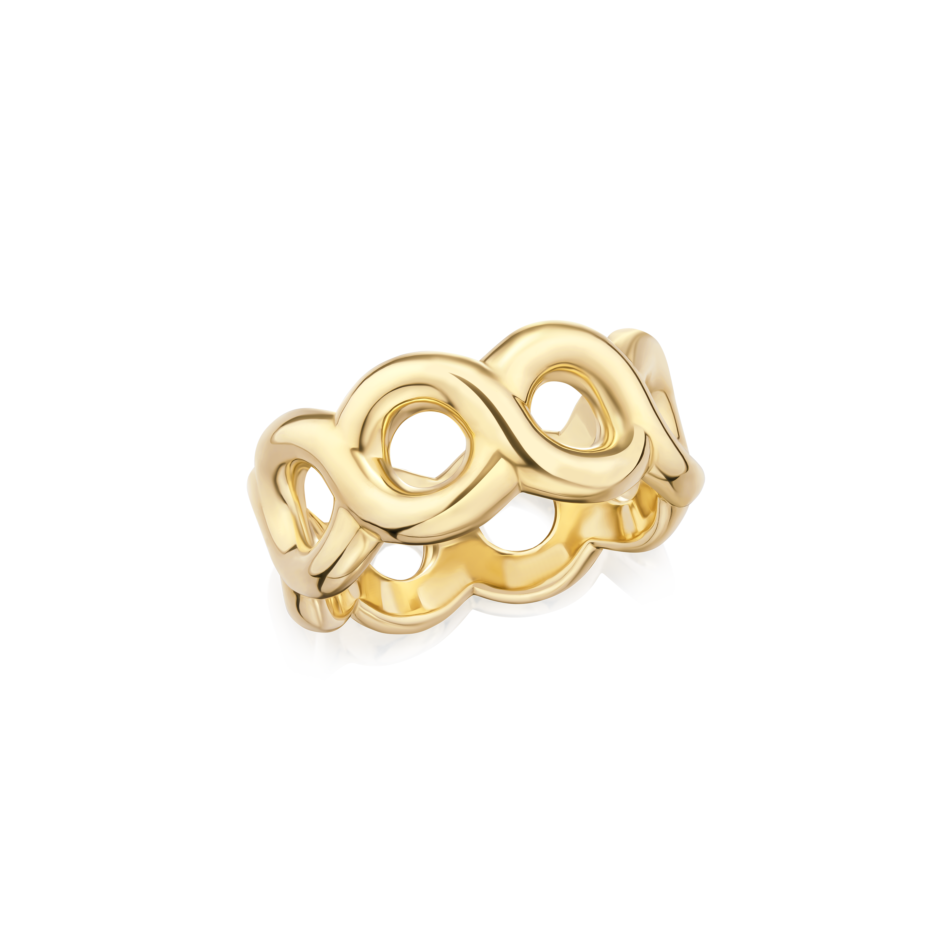 18ct Yellow Gold Interlocking Ring