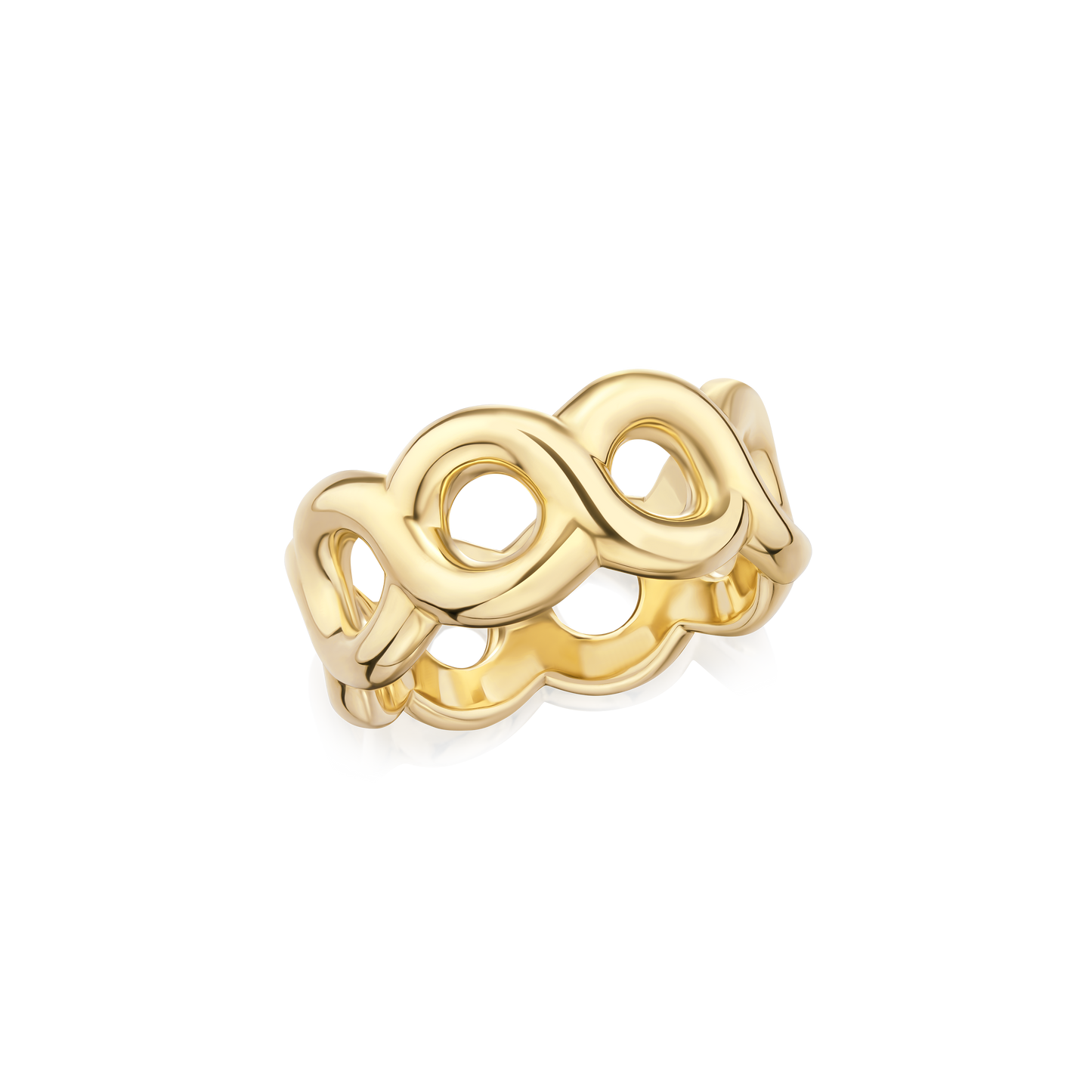 18ct Yellow Gold Interlocking Ring