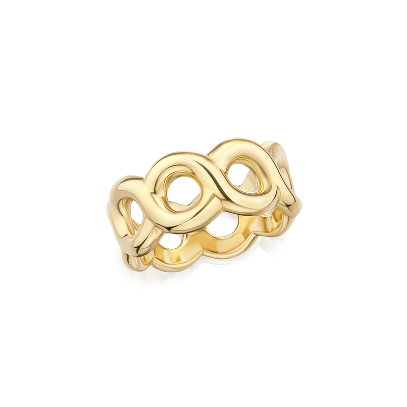 18ct Yellow Gold Interlocking Ring
