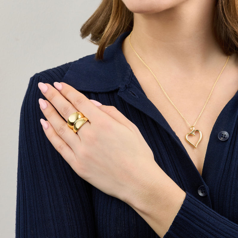 9ct Yellow Gold Heart Pendant