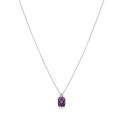 1.74ct Purple Spinel and Diamond Pendant